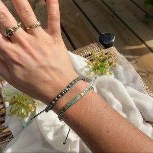 Pura Vida • Set of 2 Blue & Silver Woven Bracelets